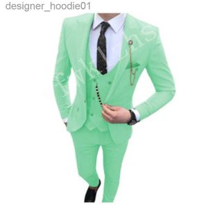 Erkekler Suits Blazers Özel Yapımı Erkekler Bir Düğme Duva Damat Smokin Pik Yoklu Sağmor Düğün/Balo/Akşam Yemeği Adam Blazer Ceket Pantolon Vest W853 L230914