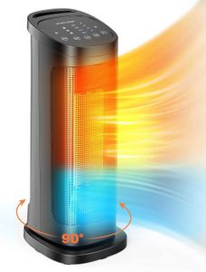 Home Heaters Heater 1500W Portable Space Heater 3 Modes Thermostat Remote Timer 90Oscillation Overheating Tip-Over Prote HKD230904