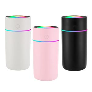 Umidificatore da 320ml Silenzioso Diffusore d'aria di luce colorata creativa Portatile Mist Maker Ricarica USB Umidificatore con timer automatico