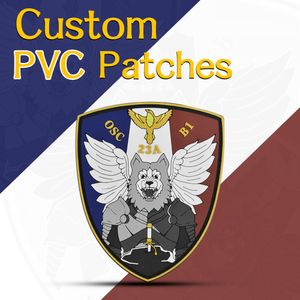 Custom Soft PVC Rubber Patches Hook and Look 2D 3D Silicone Label Customized Tactical Hats Backpack Clothing Badges