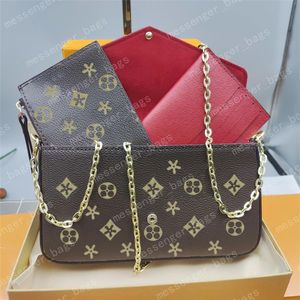 Multi Pochette Felicie 10A高品質の高級レディースウォレットデザイナー財布カード所有者ファクナーデザイナー女性ハンドバッグ女性ウォレット2422