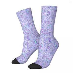 Men's Socks Purple Light Paisley Babylon Water Drop Male Mens Women Winter Stockings Hip Hop
