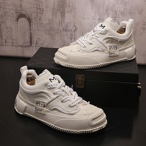 European Style Dres Party Wedding Shoes Elegant Breathable Lace-Up Social Leather Sneakers Round Toe Thick Bottom Business Leisure Driving Walking Loafers C76