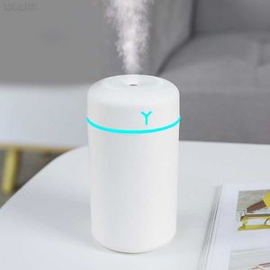 Fuktare Portable420ml Elektrisk luftfuktare Aromolja Diffusor USB Cool Mist Sprayer med färgglad nattljus för hembilens luftfuktare L230914