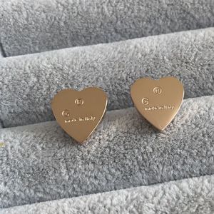 Top Quality Stainless Steel Women Designer Stud High Polished Luxury Style Simple Heart Love Couple Earrings For Lady Party Wedding Hoop Wholesale01