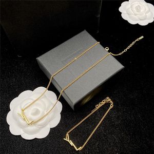 Necklaces Bracelet Jewelry Sets Women Designer Party Gold Pendants Neckwear Y Chains Luxury Designers S Bracelets With Box202E