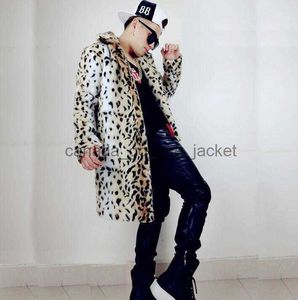 Pelliccia da uomo Pelliccia sintetica invernale addensare giacca termica in pelle con stampa leopardata da uomo casual da uomo cappotti in pelliccia sintetica amanti design moda cappotto in pelliccia fashion1L230914