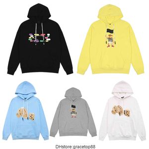 Men and Women Fashion Hoodie Designer Angel Palm Hoodie Brown Bear Clothing Yellow Purple Blue Green White Black Gray Red Long Sleeve Pullover Clothes Hooded Abnh