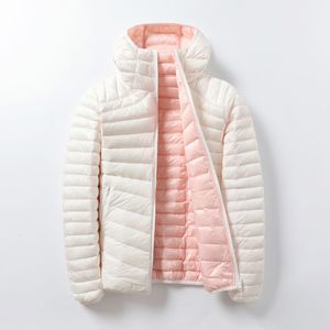 Giacche da donna Piumino d'anatra bianco da donna Piumino portatile con cappuccio double face Piumino invernale da donna ultraleggero Piumino caldo Parka 230914