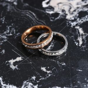 Schmuck Marke Klassische Diamant Ringe für Frauen Titan Stahl Legierung Vergoldet Prozess Mode Zubehör Nie Verblassen Nicht Allergische Dropshipping