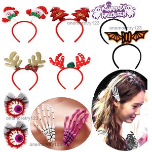 Halloween Decor Zombie Skeleton Claws Hairpin Kids Tulle Hair Barrettes Children Christmas Design Hair Sticks 12PCS Cartoon Hair Accessories