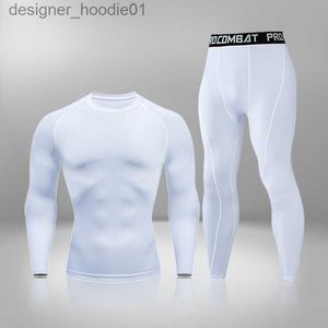 Mens Thermal Underwear Mens Tracksuits Winter Thermal Underwear Men Warm First Layer Man Untrewear Set Compression Snabbtorkning Second Hud Long Johns Sport 2 Set 2