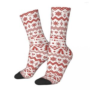 Herrensocken Muster Weihnachten Liebe Rot Etnic Happy Year Kordelzug Reisetasche 3D-Druck Rucksack Junge Mädchen Mittelkalb