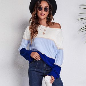 Women's Sweaters 2023 Fashion Gradient Striped Sweater For Women Color Matching European And American Knitwear Tops Y2k