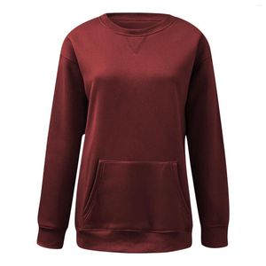 Gymkläder Kvinnors tröja Kort Pullover Woolen Pocket Hoodie Autumn and Winter Top Dark Women Crop