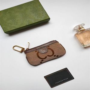 키 지갑 671722 Pochette 작은 파우치 디자이너 패션 립스틱 가방 여성 남성 키 링 신용 카드 홀더 동전 지갑 고급 MI241P