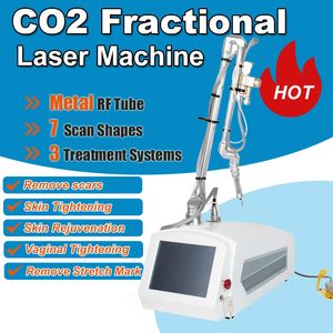 分数CO2レーザー除去マシンの瘢痕ストレッチマークしわレムーバー膣緊張防止老化金属RFチューブスキンリサーフェシングビューティー機器サロンホーム使用