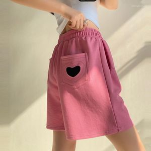 Women's Shorts Pink Summer Outfit Loose Straight Casual Pants Sports Cropped Midpants