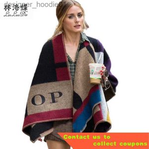 Women's Cape Lin Lodie Air Conditioning Shawl Summer Women's European och American British Plaid Wool-liknande sjal Cashmere Cape Color L230914