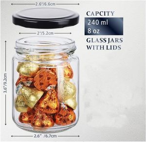 Glass Containers for Pickles Leakproof Pickle Storage Glass Jam Jars for Kitchen Food with Metal Lid