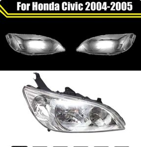 Car Front Headlamps Glass Headlights Shell Cover Transparent Lampshades Lamp Shell Masks Lens For Honda Civic 2004-2005