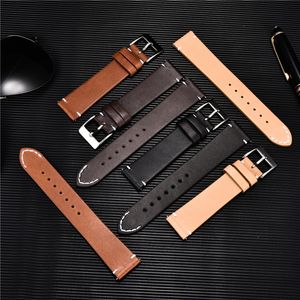 New Fashion Leather Watchbands 18mm 20mm 22mm Casual Belt Smart Watch Strap Soft Matte Bracelet Wrist Watch Bands