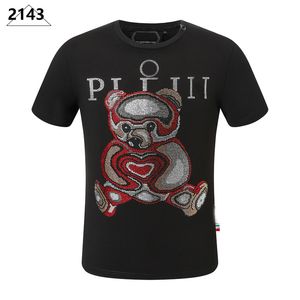 Ny stil Bear Phillip Plain Men T Shirts Designer PP Skull Diamond T Shirt Kort ärm Dollar Brand Tee High Quality Skulls T Shirt Tops WP2143