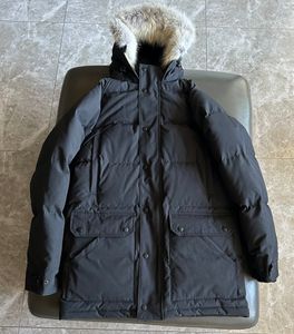 Men Parka Black Jacket Down Coat Winter Ski Down Outwear Coats Down Quilted Puffer Bomber Size S-XXL
