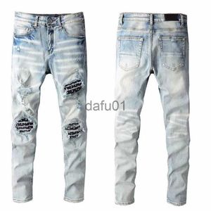Мужские джинсы Дизайнерские мужские джинсы в стиле хип-хоп, модные джинсы с дырками на молнии, брюки в стиле ретро, рваные складки, мужской дизайн, езда на мотоцикле, крутой тонкий 243e x0914