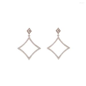 Dangle Earrings Lanflora Fashion Zircon女性誕生日プレゼントの幾何学銅合金工場ショップ卸売価格