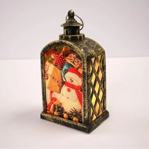 Sublimation LED Lantern Light Christmas Decorations Plastic PET Ornament U0914