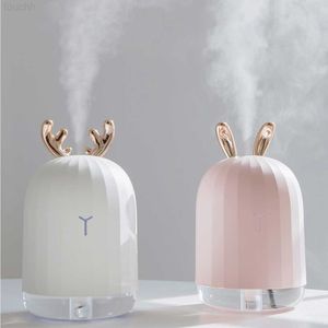 Humidifiers High Quality 220ML Ultrasonic Air Humidifier Aroma Essential Oil Diffuser for Home Car USB Fogger Mist Maker with LED Night Lamp L230914