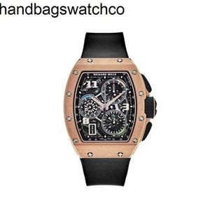 RicharMilles Watches Luxury Mechanical Mechanical Movement Ceramic Dial Rubber strap Lifestyle In-house Chronograph Gold Rm72-01 qq 50