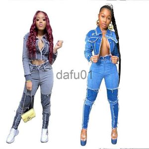 Women's Jeans Sweat Suits Women Jeans Trend A Variety Of Fashion Stitching High Waist Slim Hip Lift Tight Elastic Feet Denim Trousers x0914
