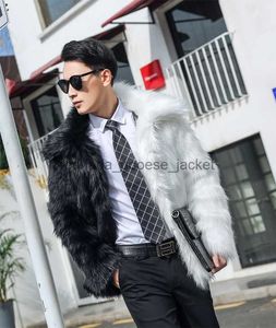 Erkek Kürk Sahte Kürk Erkekler Ceket Şükran Günü Hediyesi Kış Dış Sıcaklık Sahte Tilki Kürk Mağazalar Kısa Ceket Bulunması Moda Moda Sıradan Sokak Uzun Kollu Kontrast Renk Dikiş
