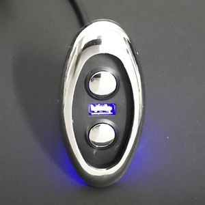 Furniture Parts 5 Prong Plug 2 Button Remote Hand Control Handset with USB Phone Charge and Blue Light for Electric Recliner Sofa 195Q