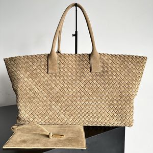 Große Qualitätsdesigner -Einkaufstasche Luxus Botega Venetta gewebte Tasche Frauen Bottegaa Tasche zeitlose Handtasche geschmeidiger Lambleder Leder Braun Black Fashion Lady 197