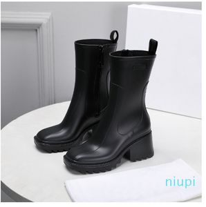 Kaliteli yağmur botu siyah su geçirmez welly ayakkabıları açık yağmur ayakkabıları