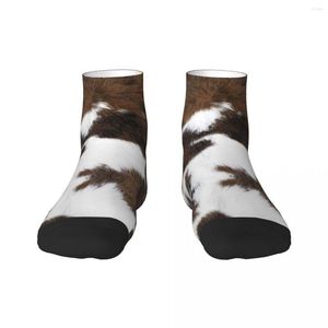 Men's Socks Simulated Cowhide Texture Crew Unisex Cool 3D Print Dress