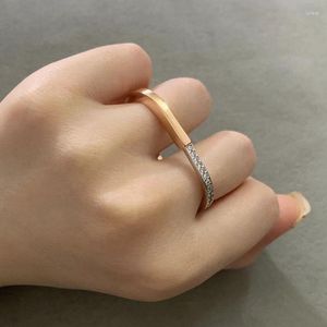 Cluster Rings Arrival Fashion Pure 925 Sterling Silver Ring Rose Gold Lock Zircon Stones Women Party Jewelry Gift