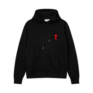 Unisex Tasarımcı Hoodie Kadın Moda Lüks Marka Gevşek A-Line Küçük Kırmızı Kalp Çift Rahat Üst Duran Boyun Yarım Zip Boyutu S-XL 41