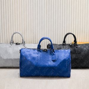 7A Borsone Keepall Old Bandouliere Embossing Flower 50 Borse da viaggio Borse da viaggio Uomo Donna Designer Sport Tote Borse Borsone da notte Borsa da viaggio più grande M41416