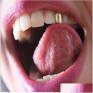 Grillz Teeth For Mens High Quality Rose Gold Black Dental Grills Fashion Hip Hop Jewelry Drop Delivery Dhoyg