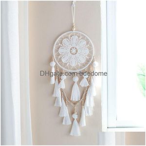 Novelty Items Wood Bead Tassel Sunflower Pendant Hanging For Home Window Decor Wind Chimes Wall Car Drop Delivery Garden Dhaqw