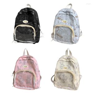 Sacos escolares elegante saco faculdade mochila mochila com alças ajustáveis para meninas 066f