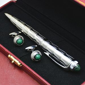 Luxo presente de natal caneta aaa alta qualidade série r ca metal esferográfica caneta escritório escrita canetas esferográficas com abotoaduras e caixa embalagem