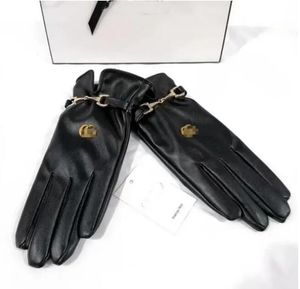 2024 Mens Womens Five Fingers Gloves Fashion Designer Brand Letter Printing Thicken Keep Warm Glove Winter Outdoor Sports Pure Cotton High Quality