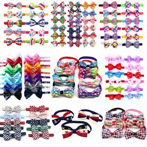 Dog Apparel 100PCS Choose Styles Pet Puppy Cat Bow Ties Adjustable Grooming Accessories Bowties For Small Dogs Product327j