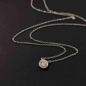 Pendant Necklaces Luxury Pendant Necklace Designer Shinning Big Round Zircon Crystal Charm Choker For Women Fashion Wedding Love Jewelry x0913