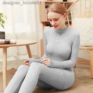 Mens Thermal Underwear Womens Thermal Underwear Female Long Johns Winter Thermal Set Warm Clothes For Ladies Breattable Long Johns Seamless Body Suit LJ201008 L230